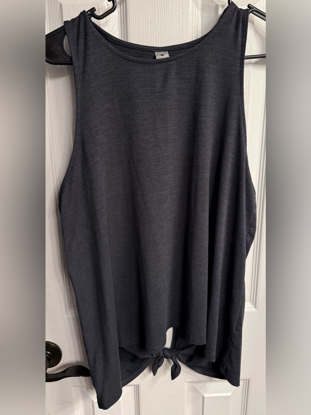 Yogalicious gray open back tank size large